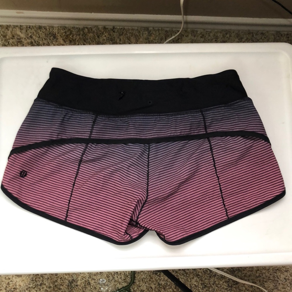 Lululemon Athletica Black and Pink Athletic Shorts - Picture 2 of 5